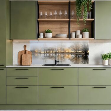 Кухонний фартух 60x80 см Самоклеючий настінний захисний екран для кухні Кухонний фартух Кухонні фасади Кухонні фартухи Кухонна стіна Вода - Пейзаж - (Природа - Пейзаж, 80 x 150 см)