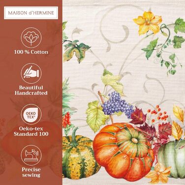 Бавовняні килимки для серветок, набір з 4 шт. , декоративні килимки для серветок, пасхальні килимки, що миються, для свят, вечерь, весни, літа (33 см x 48 см) (17 - Lumina), 39Hermine 100