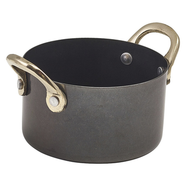 Мини-кастрюлька 9*5.25 см, 340 мл, Black Vintage Steel, GenWare