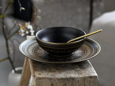 Набір посуду на 2 персони, 8 предметів, золотисто-чорний Mandala Gold Black Creatable