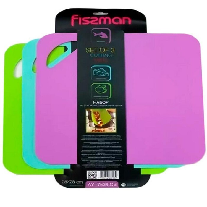 Набір з 3 гнучких обробних дошок Fissman 33х27см (7830)