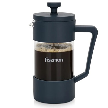 Заварювальний чайник з поршнем Fissman FLAT WHITE 1000 мл скляна колба (9116)