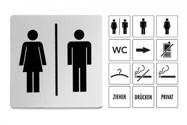 Табличка на двері - Жіночий туалет Indici Zack