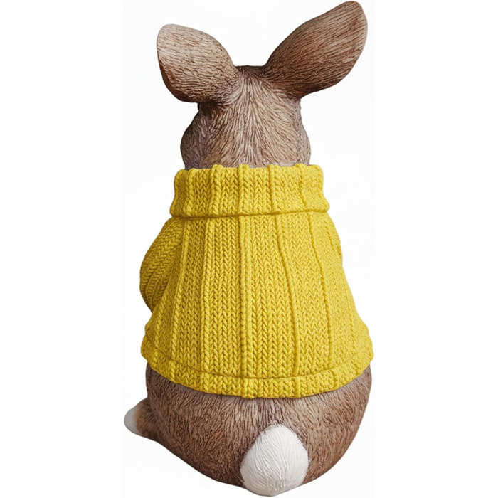 Декоративні фігурки кроликів у светрі жовтий colourliving