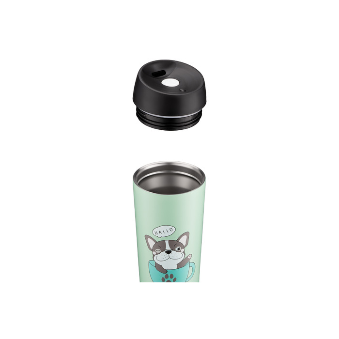 ARDESTO Thermal Mug Coffee time Frenchie 450 мл, нержавеющая сталь, зеленый