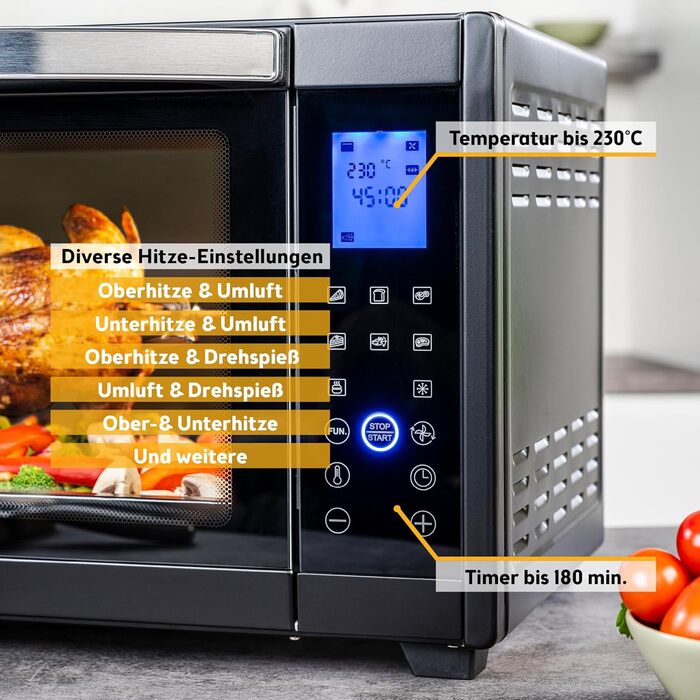 Міні-духовка 45 л, 2000 Вт TZS First Austria