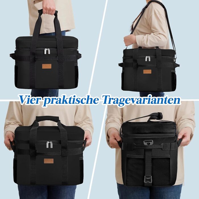 Термосумка 20 л чорна Lifewit