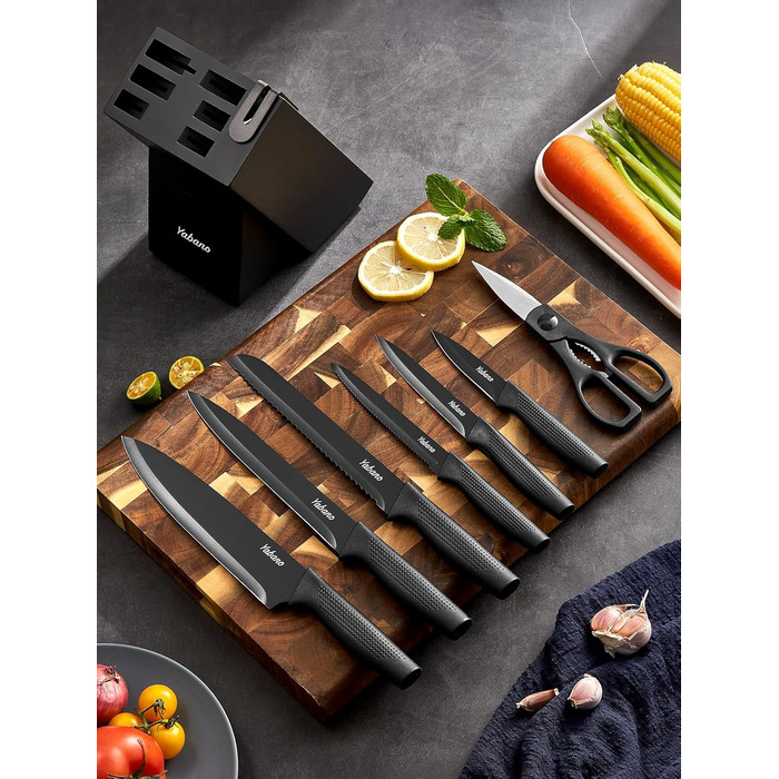 Набір кухонних ножів 8 предметів Yabano