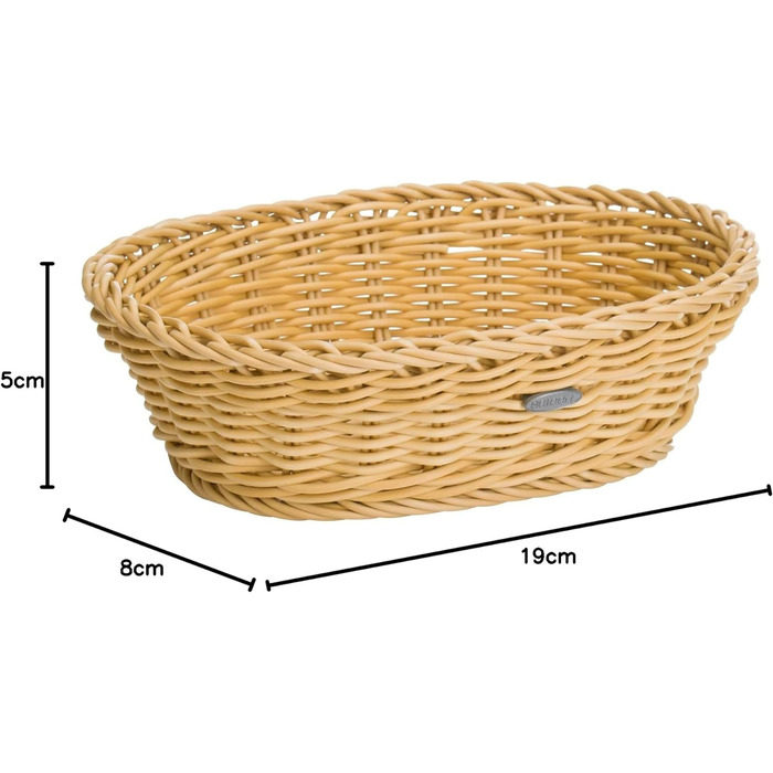 Багатоцільовий кошик Westmark, підходить для готелів і громадського харчування, овальний, приблизно 32 x 23 x 7 см, синтетичне волокно, Saleen Edition, легкий 02010730101 (бежевий, маленький)