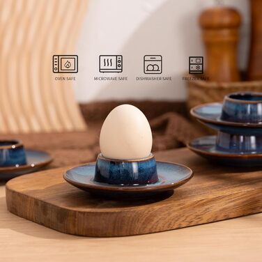 Порцелянові підставки для яєць 4 шт Bluweet