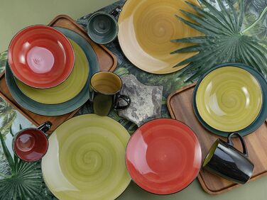 Набір посуду на 4 персони, 16 предметів, різнокольоровий Samoa Creatable
