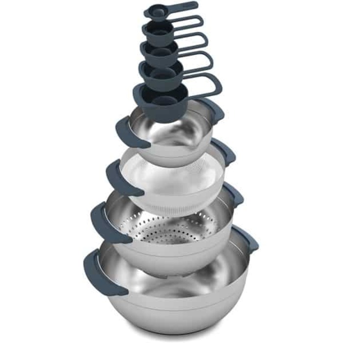 Набір мисок, 9 предметів, сірий Nest 9 Plus Joseph Joseph