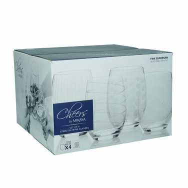 Набор бокалов для вина Mikasa CHEERS, без ножек, стекло, 480 мл, 4 пр.