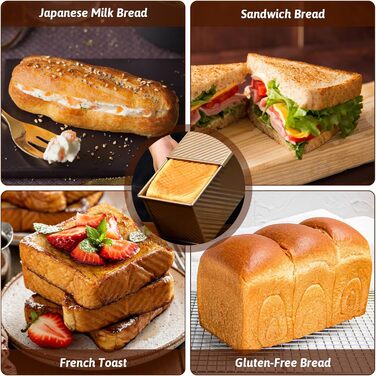 Форма для випікання тостів з кришкою 19,2x10,2x11,5 см рожеве золото PTJJXA