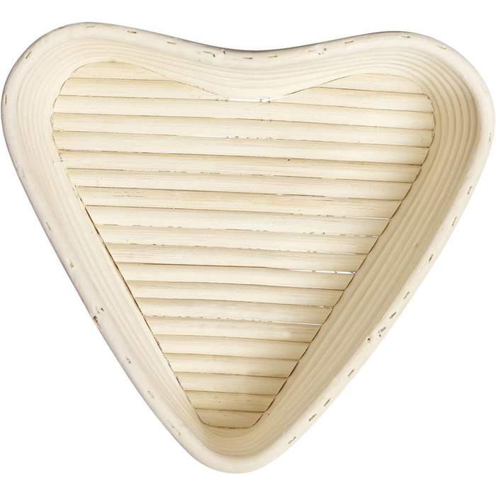 Расстоечная корзина Westmark, на 1500-2000 г теста для хлеба, овальная, длина ок. 40 см, ротанговая трость, светло-бежевый, 32022270 (набор из 2 шт. - декор, форма сердца)