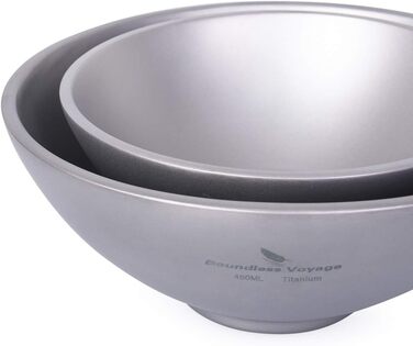 Титанова миска для кемпінгу 450 мл iBasingo