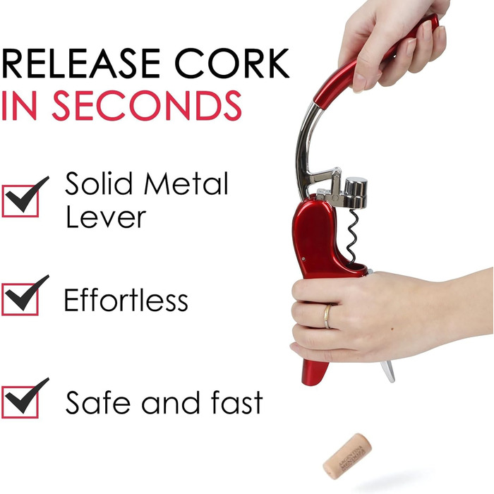 Професійний штопор червоний KAYCROWN