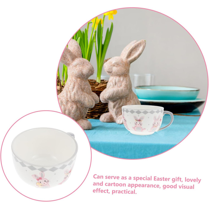 Керамічна миска для супу з ручкою 450 мл LABRIMP