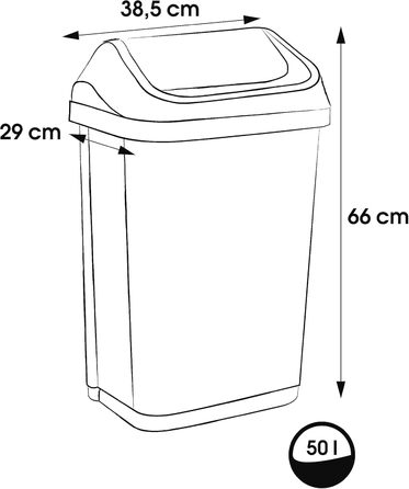 Мусорный бак 50 л keeeper