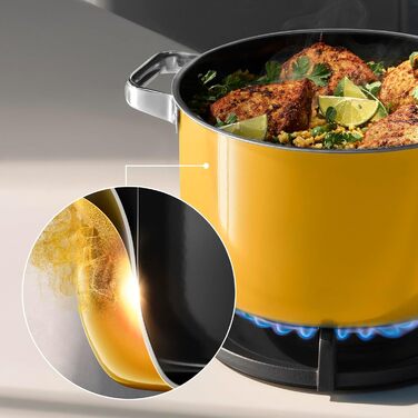 Набор кастрюль со стеклянными крышками, 4 предмета, желтый Fusiontec Mineral Pro WMF