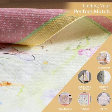 Бавовняні килимки для серветок, набір з 4 шт. , декоративні килимки для серветок, пасхальні килимки, що миються, для свят, вечерь, весни, літа (33 см x 48 см) (жовті), 39Hermine 100