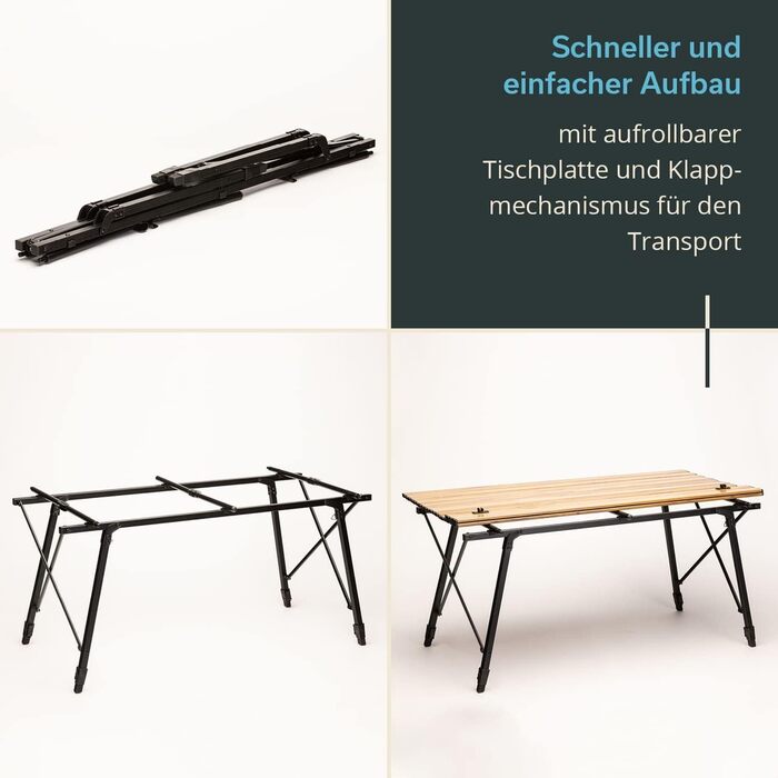 Складной кемпинговый стол 120 x 70 см Skandika