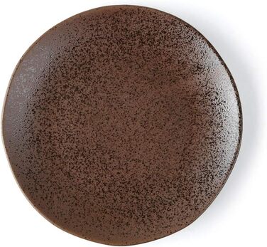 Арена Реактивный фарфор на 4 персоны (тарелка плоская 27 см, коричневая)