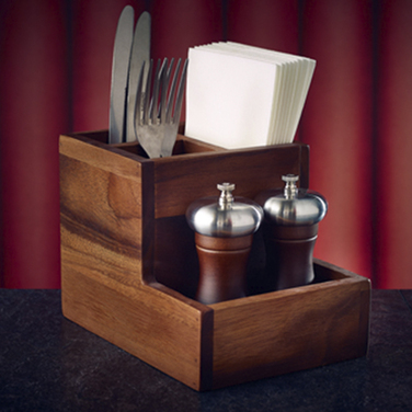 Держатель для столовых приборов, 4 отделения, 20*14.5*14.5 см, Acacia Wood, GenWare