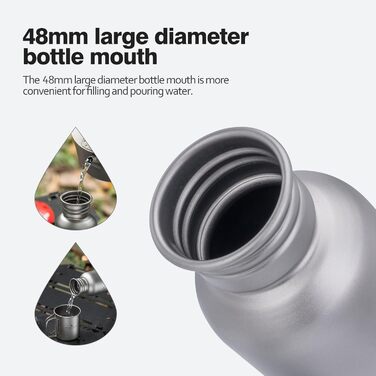 Титановая бутылка для воды для кемпинга 750 мл Boundless Voyage