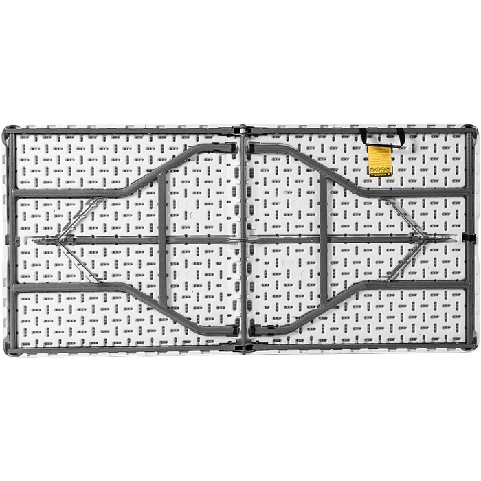 Складаний стіл для кемпынгу 153 х 74 х 74 см білий COSTWAY