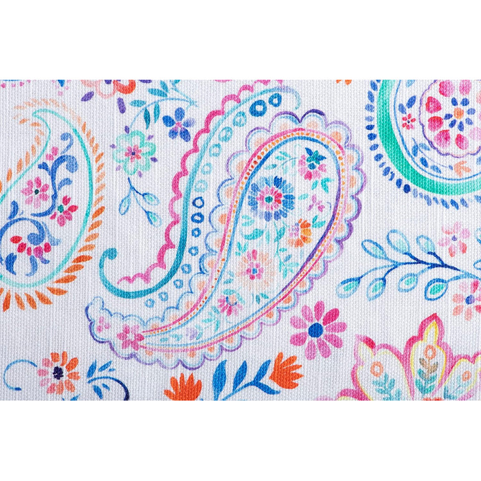 Бавовняні килимки, набір з 4 шт. , декоративні килимки, пасхальні килимки, що миються, для свят, вечерь, весни, літа (33 см x 48 см) (056 - Індійський квітковий візерунок), 39Hermine, 100