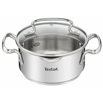 Tefal Каструля DUETTO+, 1.5л, з кришкою, нержавюча сталь, скло