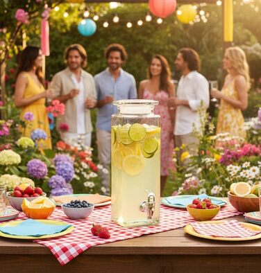 Скляний диспенсер для напоїв 2,5 л Mary's KITCHEN TOOLS