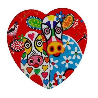 Подставка под чашку Maxwell & Williams Happy Moo Day LOVE HEARTS, керамика, 10 х 9,5 см