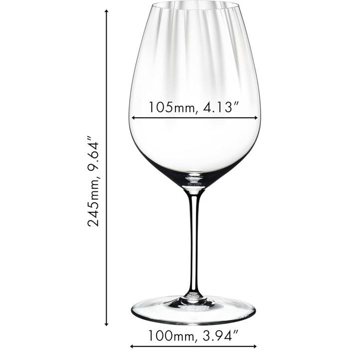 Набір з 2 келихів для червоного вина Каберне/Мерло 834 мл, Performance Riedel