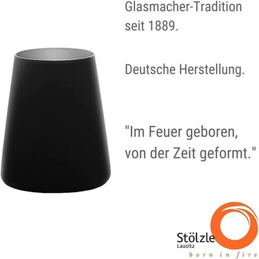 Набор стаканов 380 мл, 6 предметов, чорный/серебристый Power Stölzle Lausitz
