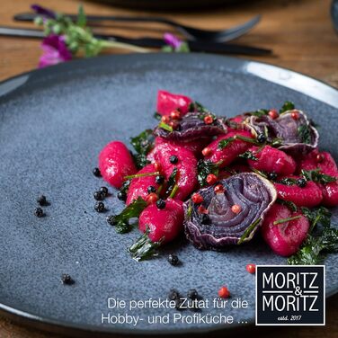 Набір посуду Moritz & Moritz VIDA з 18 предметів 6 осіб Елегантний набір тарілок з високоякісної порцеляни посуд, що складається з 6 обідніх тарілок, 6 десертних тарілок, 6 тарілок для супу (набір посуду з 36 предметів)