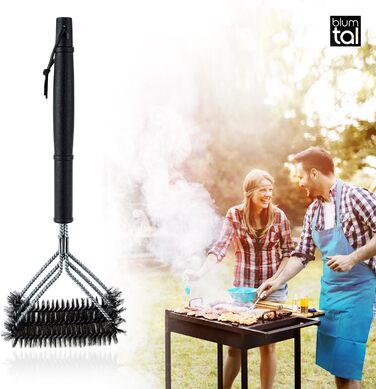 Щітка для гриля 42 см 3-в-1, нержавіюча сталь Blumtal