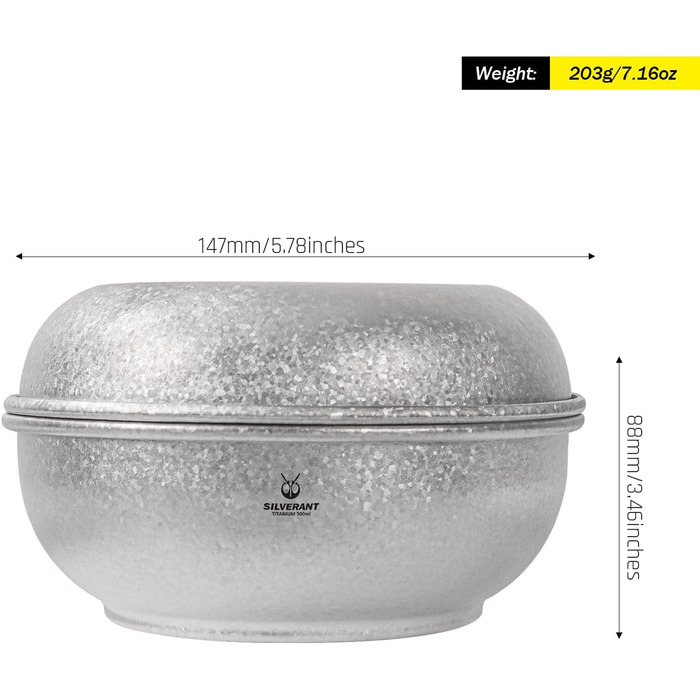 Серебряная миска для кемпинга 500 мл SILVERANT