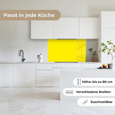 Кухонний фартух 60x250 см, самоклеючий фартух, кухонний фартух, кухонний фасад, самоклеючі кухонні фартухи - Осінь (Жовтий - Однотонний, 60 x 100 см)