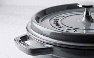 Чавунна жаровня/кокот STAUB, овальна 6,7 л, (29 см, графітово-сіра)