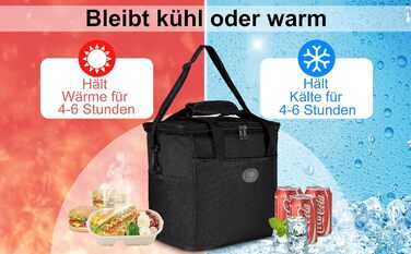 Термосумка 16 л чорна Glanxy