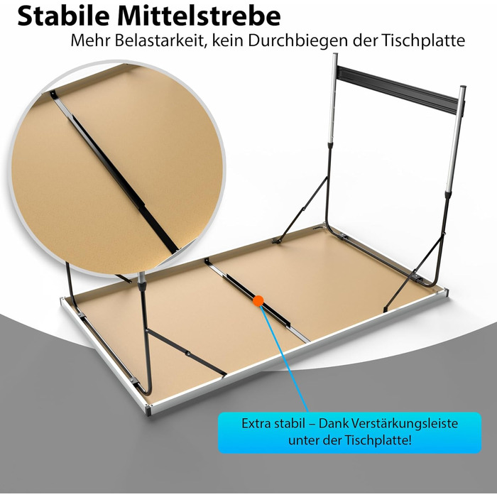 Багатофункціональний розкладний стіл 100x60 см BigDean
