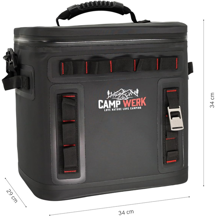 Сумка-холодильник CAMPWERK 25 л водонепроникна, ізольована та міцна ідеально підходить для кемпінгу, активного відпочинку на свіжому повітрі та пікніків