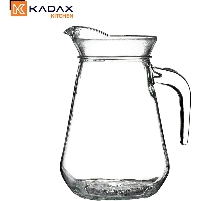 Скляний глечик з носиком та зручною ручкою 1,3 л KADAX
