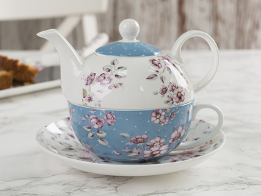Набір для чаю CreativeTops Ditsy Floral: чашка з блюдцем, заварювальний чайник, фарфор, 280 мл
