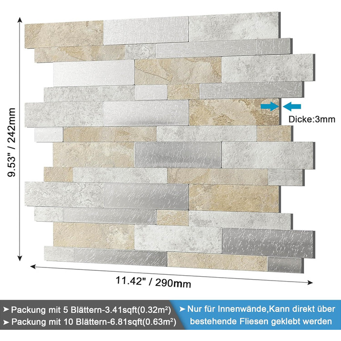 Наклейки самоклеящиеся водонепроницаемые 10 шт BeNice