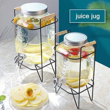 Скляний диспенсер для напоїв 4 л Generisch