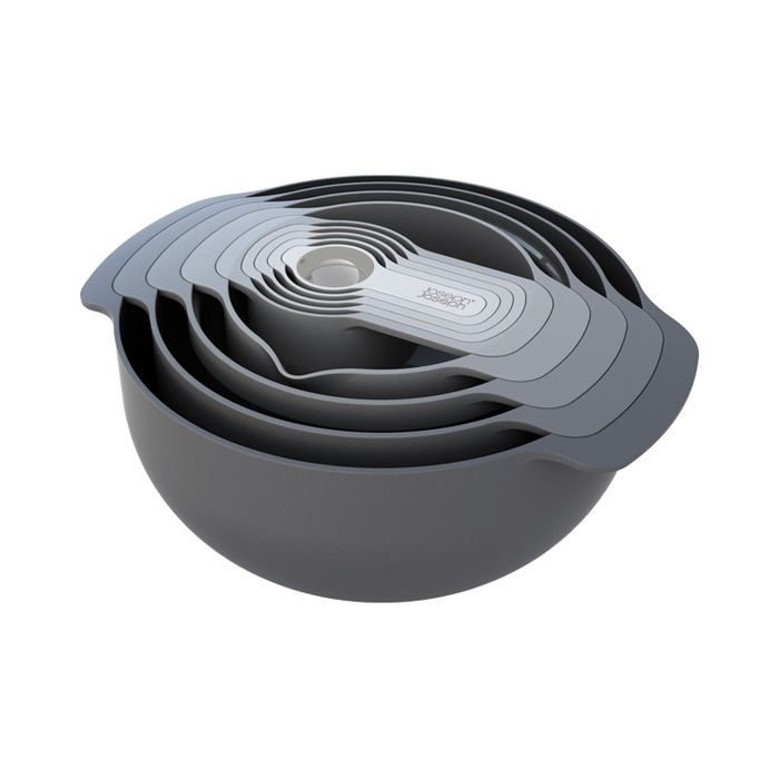 Набір мисок, 9 предметів, сірий Nest 9 Plus Joseph Joseph