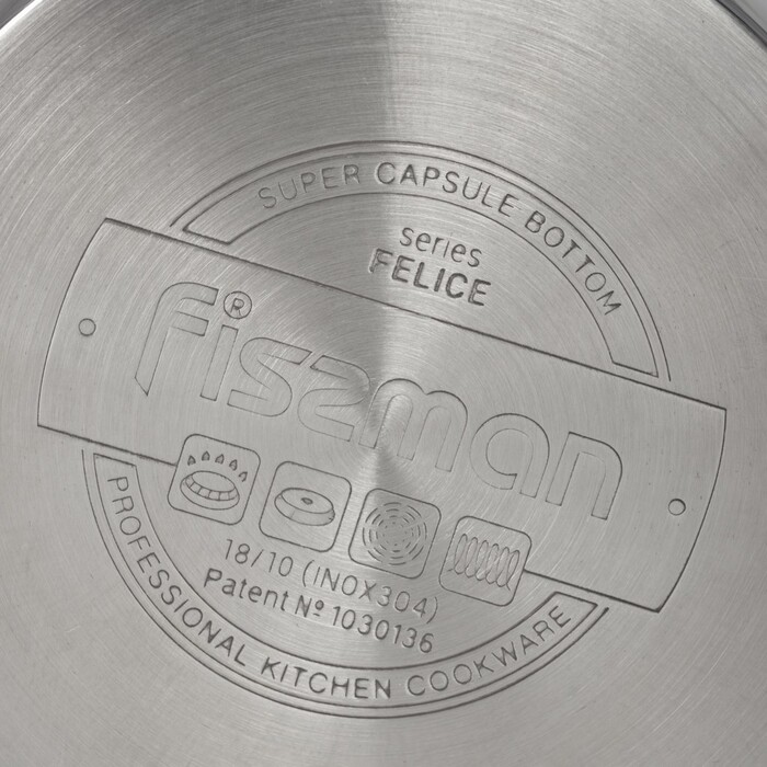 Ковш Fissman FELICE 16x8 см/1,7л. без крышки нержавеющая сталь (5328)